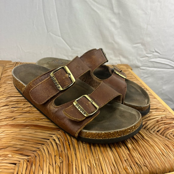Roots Natural Leather 2 Strap Sandals Sz 10 - Picture 3 of 11